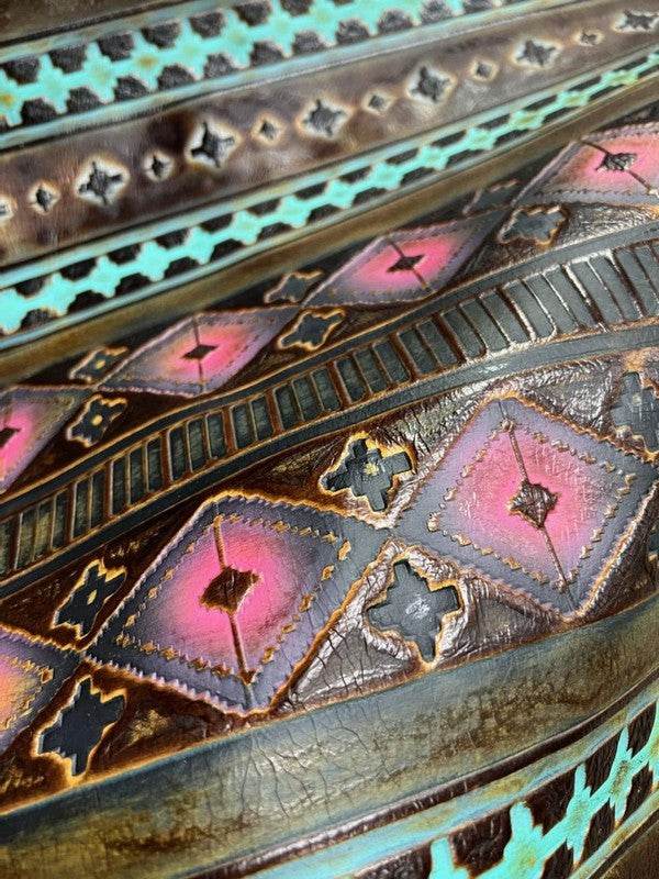 Magenta Navajo Western Leather Band Choice Hat - Shop Style & More | Fresh Looks, Everyday Deals & Free Shipping