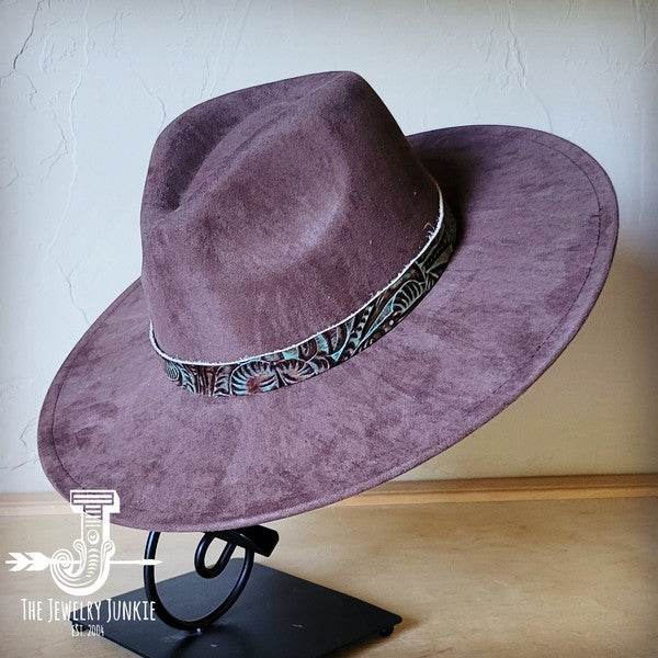 Turquoise Floral Western Leather Band W/Choice Hat - Shop Style & More | Fresh Looks, Everyday Deals & Free Shipping