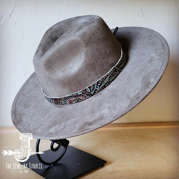 Turquoise Floral Western Leather Band W/Choice Hat - Shop Style & More | Fresh Looks, Everyday Deals & Free Shipping
