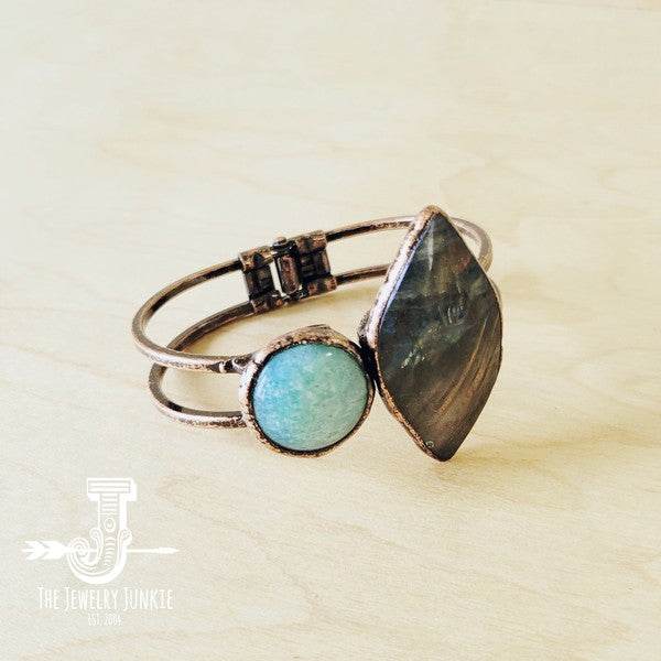 Genuine Natural Labradorite& Amazonite Cuff - Shop Style & More | Fresh Looks, Everyday Deals & Free Shipping