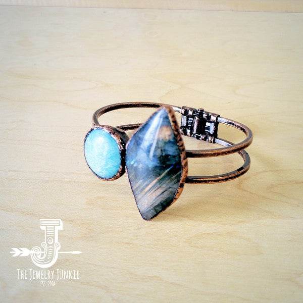Genuine Natural Labradorite& Amazonite Cuff - Shop Style & More | Fresh Looks, Everyday Deals & Free Shipping