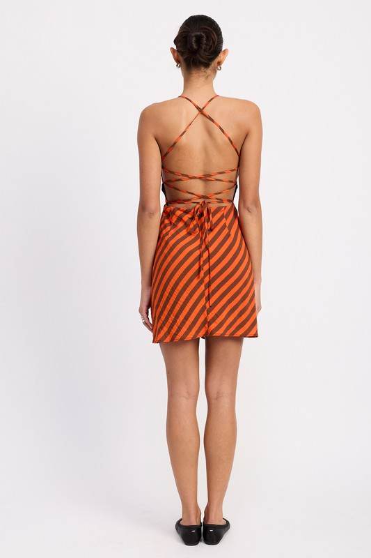 STRAPPY BACK BIAS CUT MINI DRESS - Shop Style & More | Fresh Looks, Everyday Deals & Free Shipping
