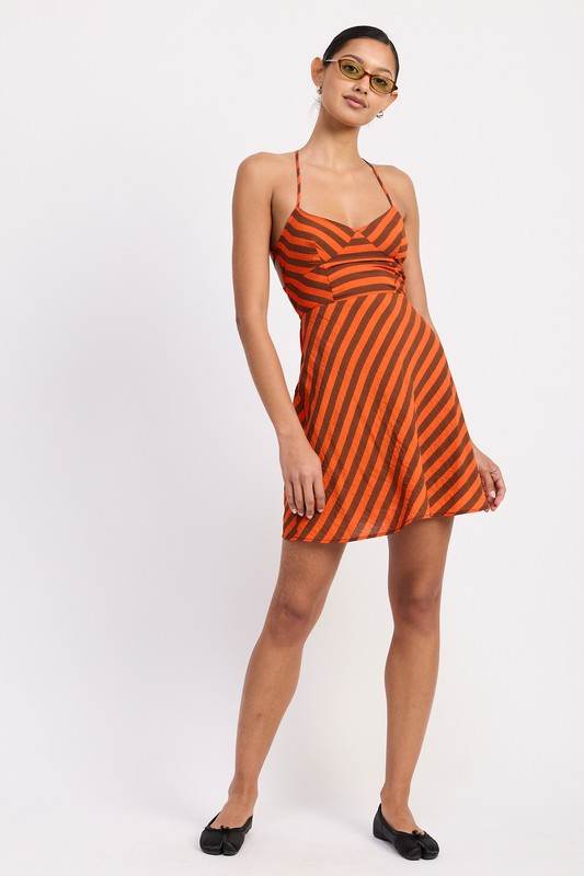 STRAPPY BACK BIAS CUT MINI DRESS - Shop Style & More | Fresh Looks, Everyday Deals & Free Shipping