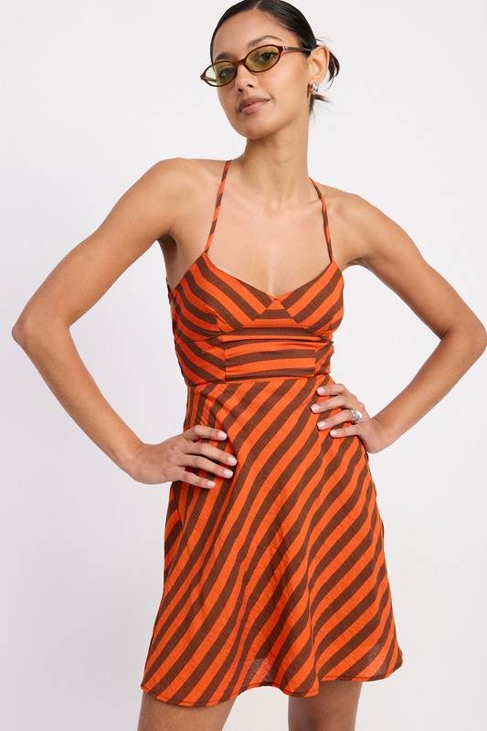 STRAPPY BACK BIAS CUT MINI DRESS - Shop Style & More | Fresh Looks, Everyday Deals & Free Shipping