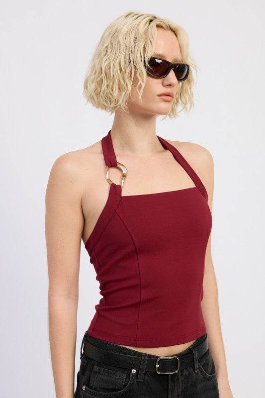 CHAIN LINK HALTER KNIT TOP - Shop Style & More | Fresh Looks, Everyday Deals & Free Shipping