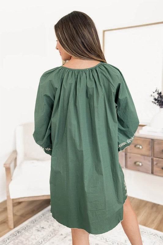 Tie Neck Boho Floral Puff Sleeve Shift Dress - Shop Style & More | Fresh Looks, Everyday Deals & Free Shipping