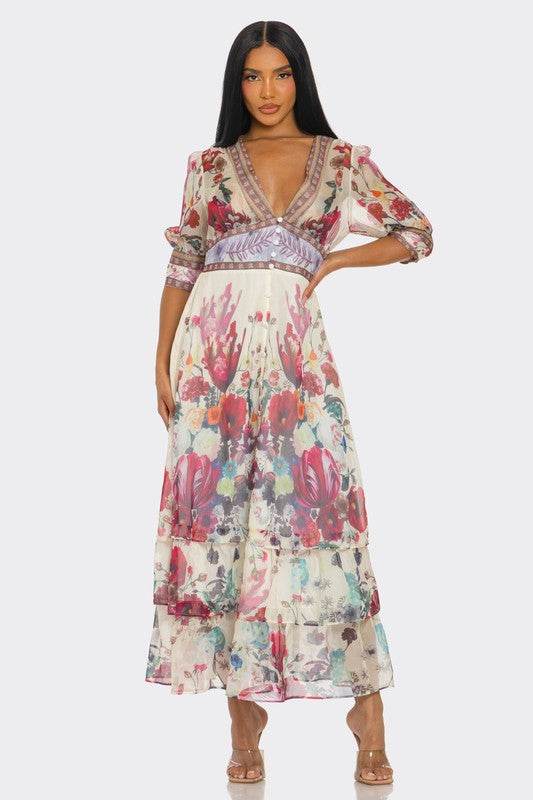 Floral Enchantment Maxi Dress - Shop Style & More | Fresh Looks, Everyday Deals & Free Shipping