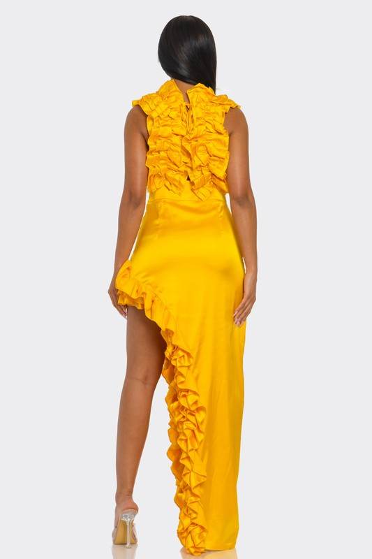 Golden Hour Ruffle Gown - Shop Style & More | Fresh Looks, Everyday Deals & Free Shipping