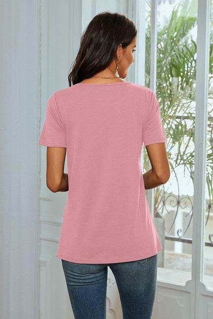 Star Print Color Block Round Neck T Shirt - Shop Style & More | Fresh Looks, Everyday Deals & Free Shipping