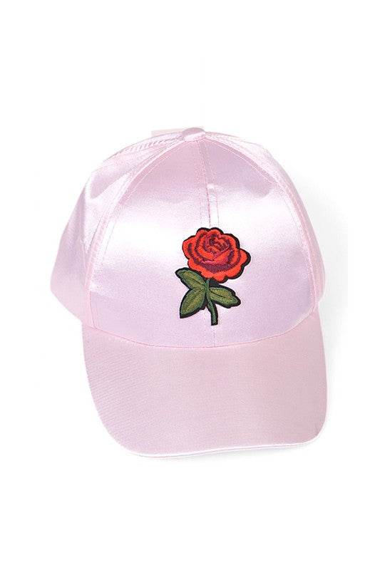 Rose Embroidered Fashion Satin Cap - Shop Style & More | Fresh Looks, Everyday Deals & Free Shipping
