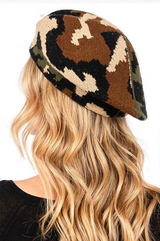 Camouflage Knitted Beret - Shop Style & More | Fresh Looks, Everyday Deals & Free Shipping