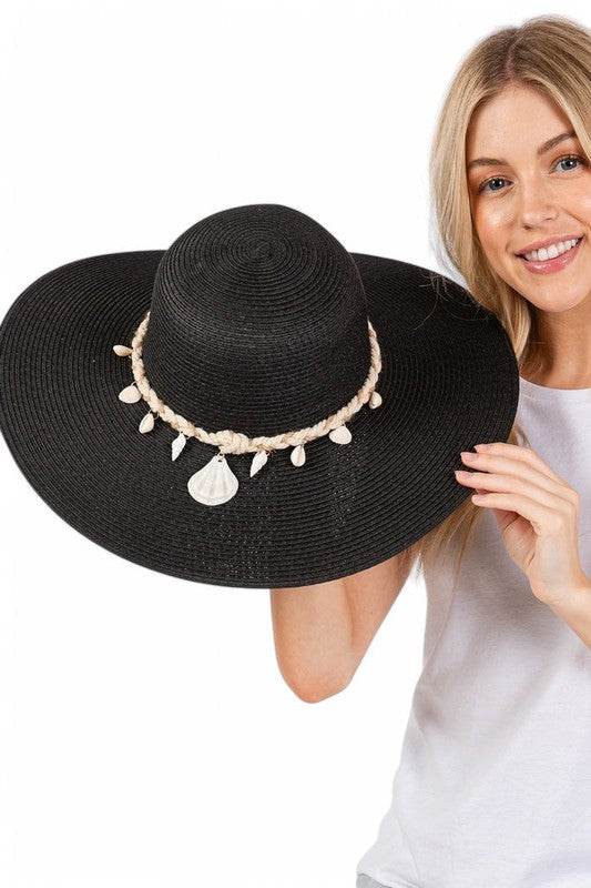 Sea Shell Rope Hat Band Floppy Sun Hat - Shop Style & More | Fresh Looks, Everyday Deals & Free Shipping