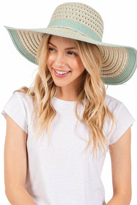 2 Tone Wide Brim Floppy Sun Hat - Shop Style & More | Fresh Looks, Everyday Deals & Free Shipping