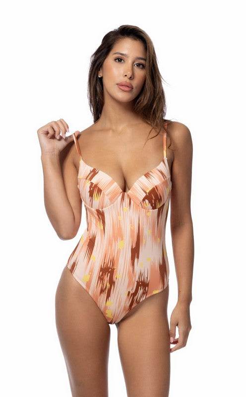 PRINTED UNDERWIRE ONE PIECE SWIMSUIT - Shop Style & More | Fresh Looks, Everyday Deals & Free Shipping