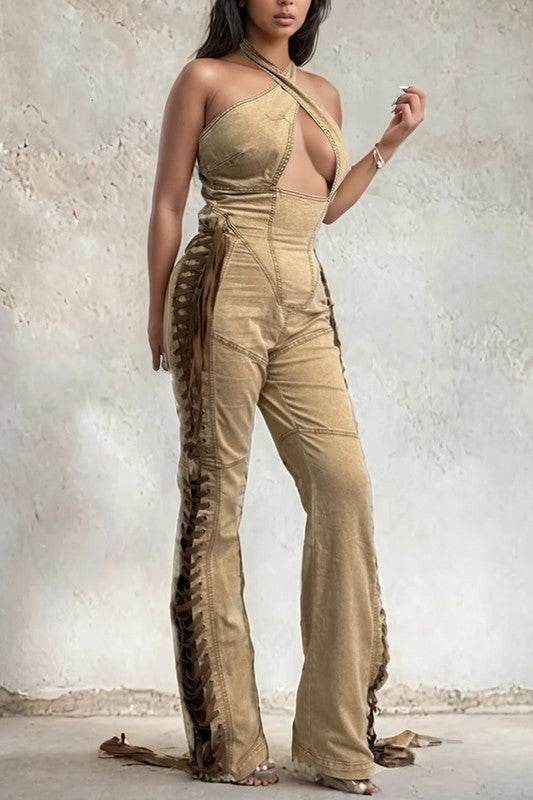 PLUS SIZE SADDLE BLAZE JUMPSUIT - Shop Style & More | Fresh Looks, Everyday Deals & Free Shipping