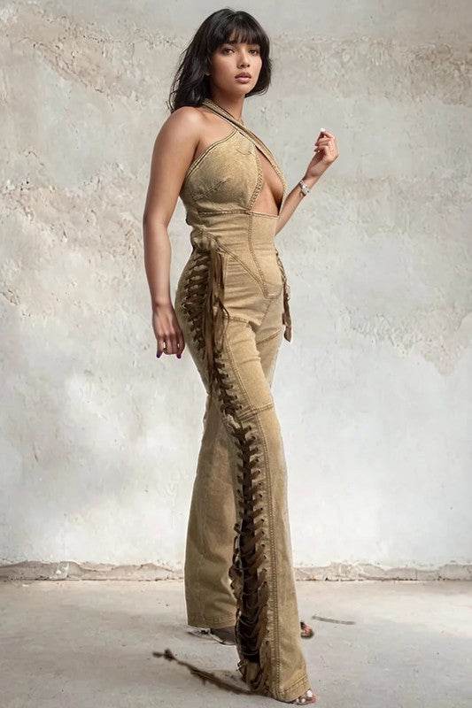 PLUS SIZE SADDLE BLAZE JUMPSUIT - Shop Style & More | Fresh Looks, Everyday Deals & Free Shipping