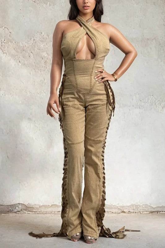 PLUS SIZE SADDLE BLAZE JUMPSUIT - Shop Style & More | Fresh Looks, Everyday Deals & Free Shipping
