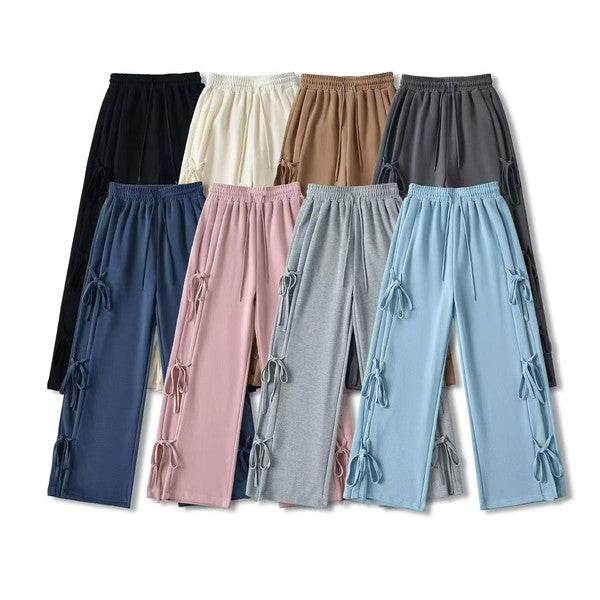 Side tie ribbon bows sweat pants - Shop Style & More | Fresh Looks, Everyday Deals & Free Shipping
