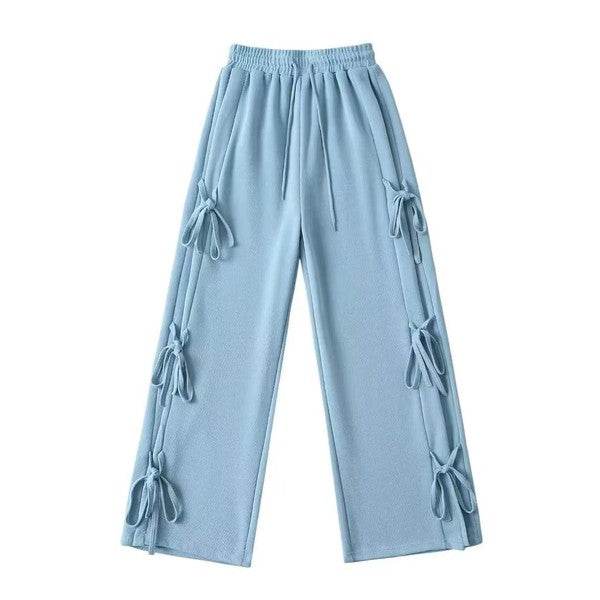 Side tie ribbon bows sweat pants - Shop Style & More | Fresh Looks, Everyday Deals & Free Shipping