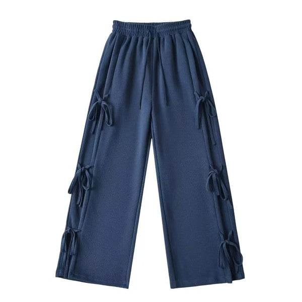 Side tie ribbon bows sweat pants - Shop Style & More | Fresh Looks, Everyday Deals & Free Shipping