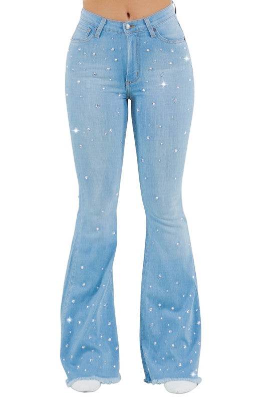 Vegas Glam Bell Bottom Jean in Medium Wash - Shop Style & More | Fresh Looks, Everyday Deals & Free Shipping