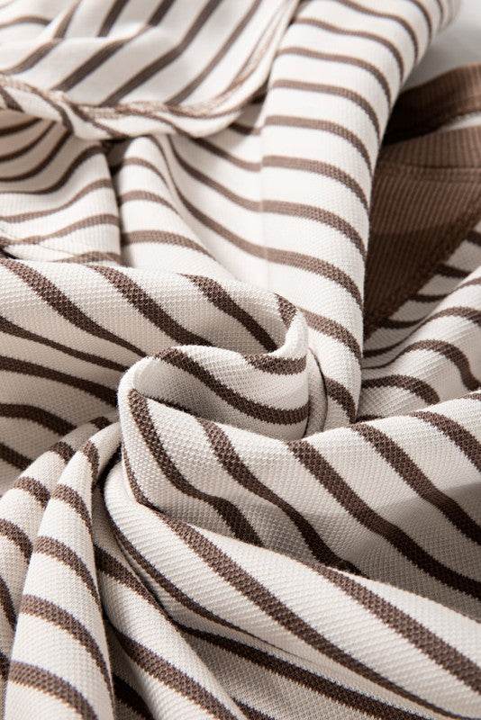 Striped Ruffle Sleeve Round Neck Cotton Top - Shop Style & More | Fresh Looks, Everyday Deals & Free Shipping