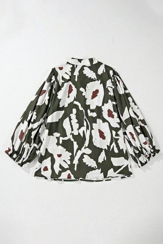 60s Flower Frill Neck Loose Blouse - Shop Style & More | Fresh Looks, Everyday Deals & Free Shipping