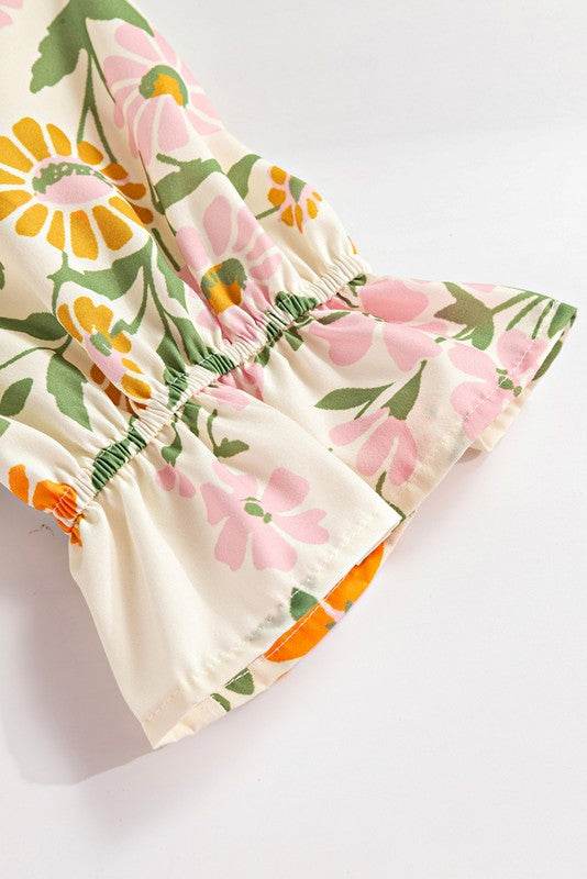 Multicolour Half Sleeve Boho Floral Blouse - Shop Style & More | Fresh Looks, Everyday Deals & Free Shipping