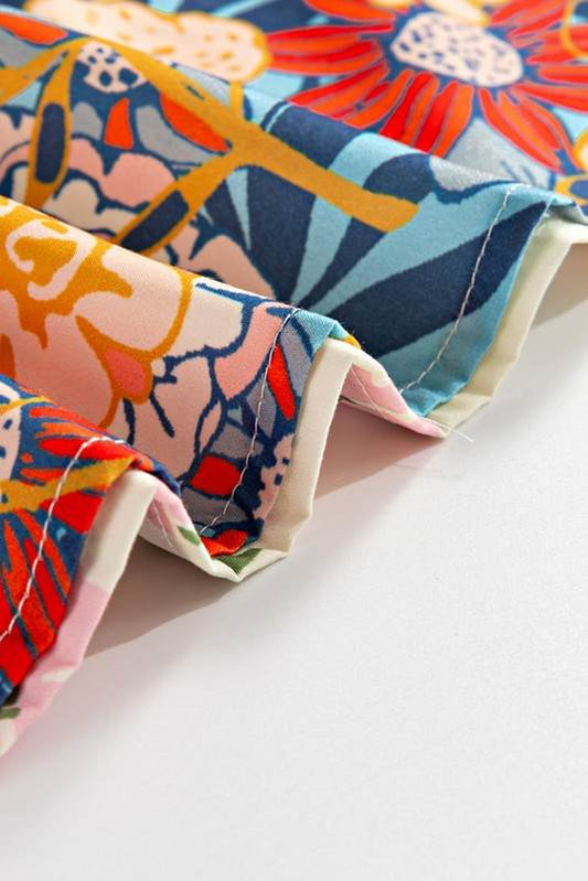 Multicolour Half Sleeve Boho Floral Blouse - Shop Style & More | Fresh Looks, Everyday Deals & Free Shipping