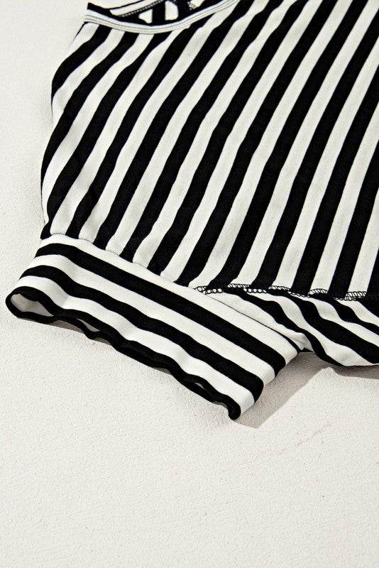 Cotton Striped Batwing Sleeve Oversized Top - Shop Style & More | Fresh Looks, Everyday Deals & Free Shipping