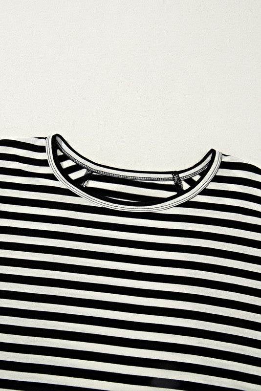 Cotton Striped Batwing Sleeve Oversized Top - Shop Style & More | Fresh Looks, Everyday Deals & Free Shipping