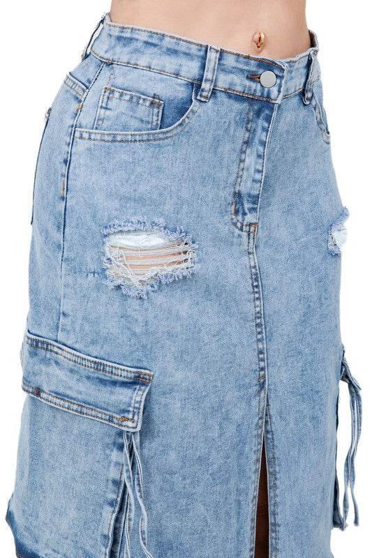 WOMEN FASHION LONG MAXI DENIM SKIRT - Shop Style & More | Fresh Looks, Everyday Deals & Free Shipping