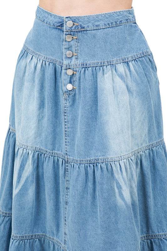 WOMEN FASHION LONG MAXI DENIM SKIRT - Shop Style & More | Fresh Looks, Everyday Deals & Free Shipping