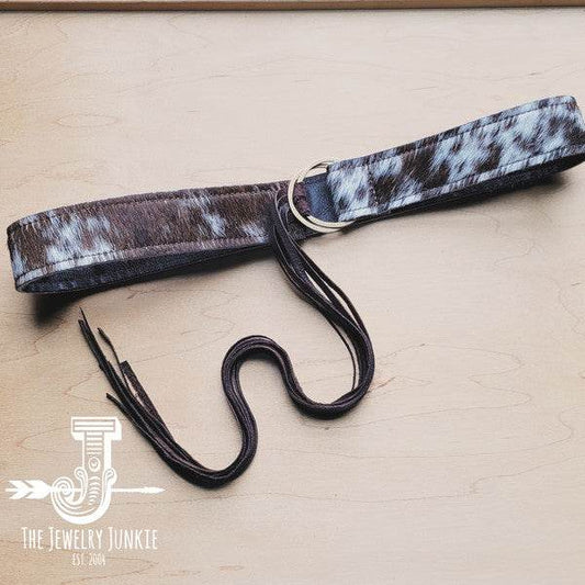 Brown&White Hide Leather Belt w/ Leather Fringe - Shop Style & More | Fresh Looks, Everyday Deals & Free Shipping