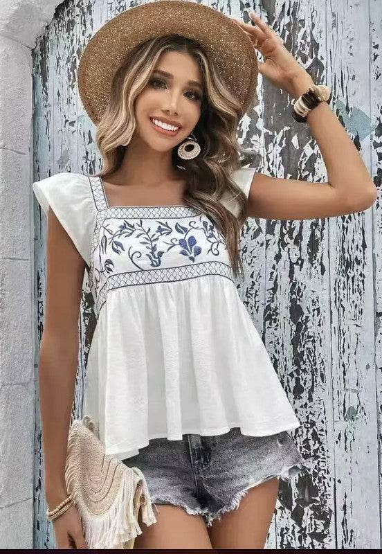 Floral embroidered blouse - Shop Style & More | Fresh Looks, Everyday Deals & Free Shipping
