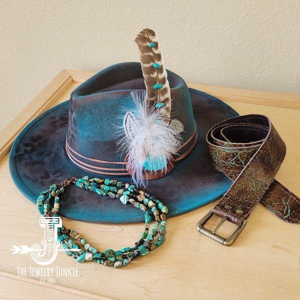 Turquoise & Brown Embossed Genuine Leather Belt - Shop Style & More | Fresh Looks, Everyday Deals & Free Shipping
