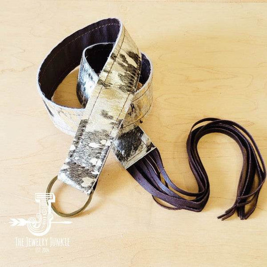 Hair-on-Hide Silver Metallic LeatherBelt w/ Fringe - Shop Style & More | Fresh Looks, Everyday Deals & Free Shipping