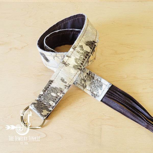 Hair-on-Hide Silver Metallic LeatherBelt w/ Fringe - Shop Style & More | Fresh Looks, Everyday Deals & Free Shipping