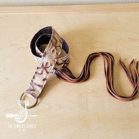 Sienna Laredo Embossed Leather Belt w/ Fringe - Shop Style & More | Fresh Looks, Everyday Deals & Free Shipping