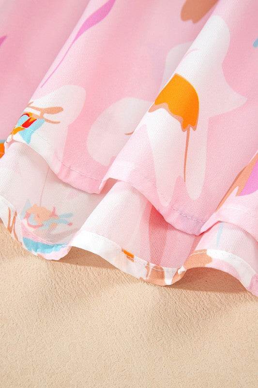 Floral Patchwork Frill Notched Neck Ruffle Blouse - Shop Style & More | Fresh Looks, Everyday Deals & Free Shipping