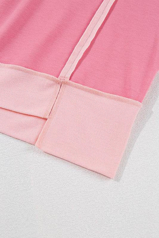 Cotton Peach Half Raw Seam High Low Side Split Top - Shop Style & More | Fresh Looks, Everyday Deals & Free Shipping