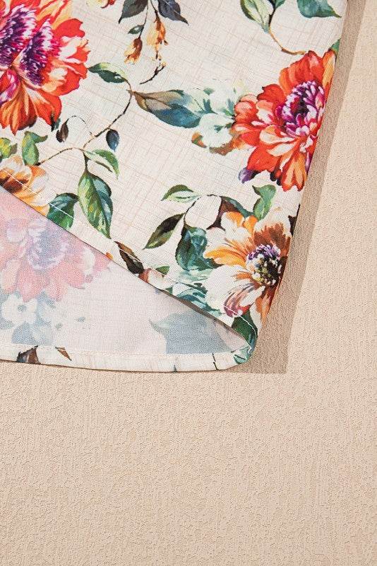 Rose Floral Ethnic Print Ruffle Mini Dress - Shop Style & More | Fresh Looks, Everyday Deals & Free Shipping