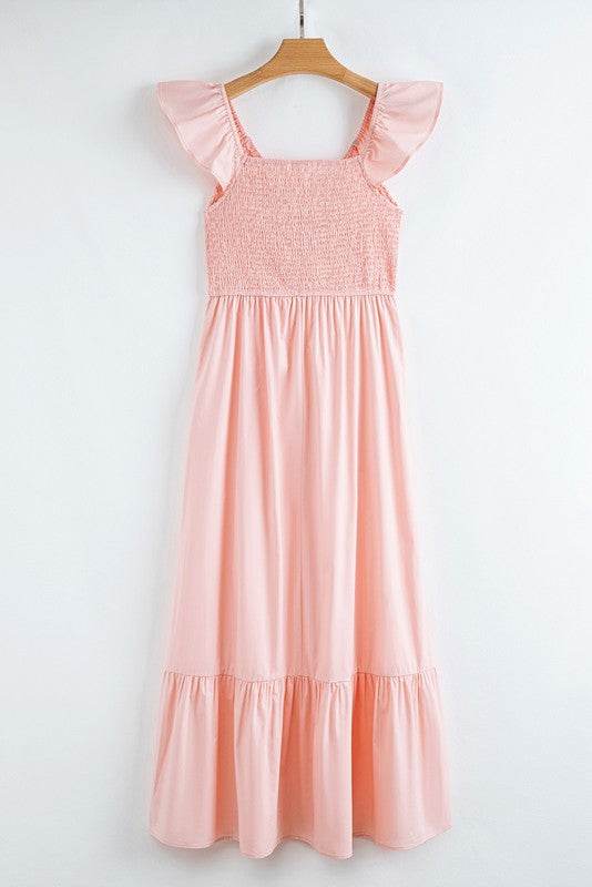 Cotton Flutter Smocked High Waist Ruffle Maxi - Shop Style & More | Fresh Looks, Everyday Deals & Free Shipping