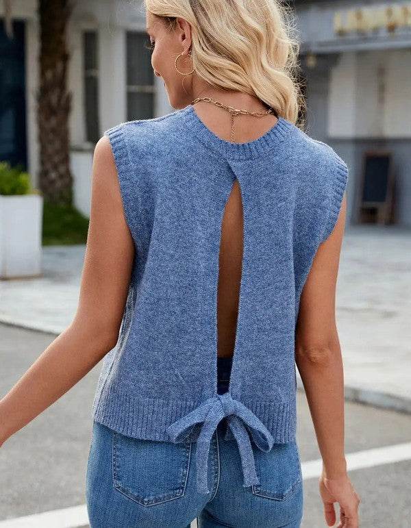 Sweater tie back top - Shop Style & More | Fresh Looks, Everyday Deals & Free Shipping