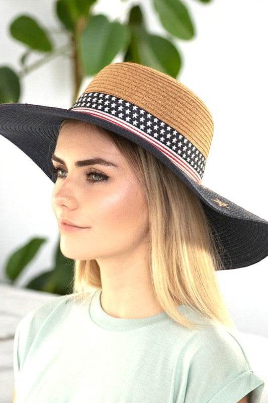American Flag Printed Straw Floppy Hat - Shop Style & More | Fresh Looks, Everyday Deals & Free Shipping
