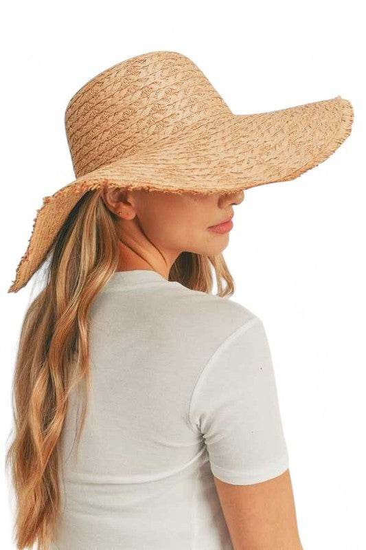 Wide Brim Frayed Edge Sun Hat - Shop Style & More | Fresh Looks, Everyday Deals & Free Shipping