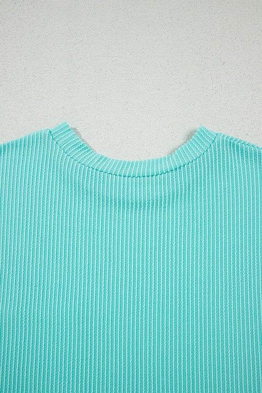 Corded Knit Color Block Pocketed Crew Neck T Shirt - Shop Style & More | Fresh Looks, Everyday Deals & Free Shipping