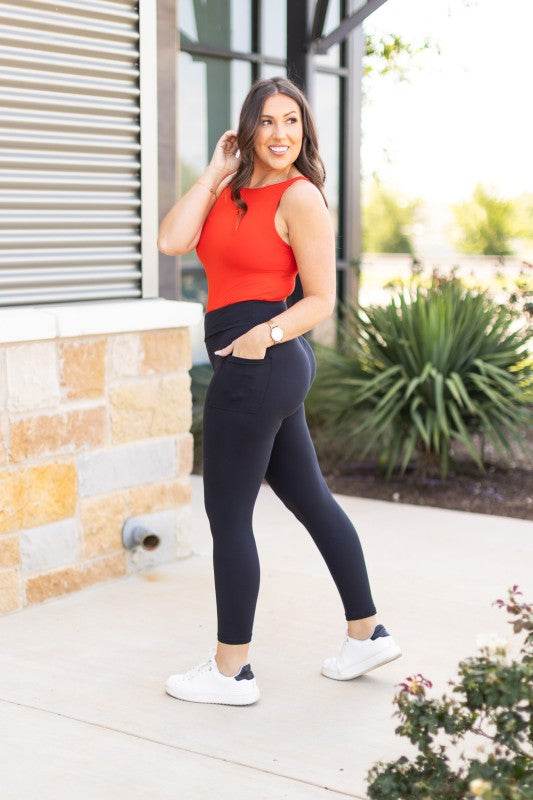 The Alana - 7/8 Ankle Length Leggings with Pockets - Shop Style & More | Fresh Looks, Everyday Deals & Free Shipping