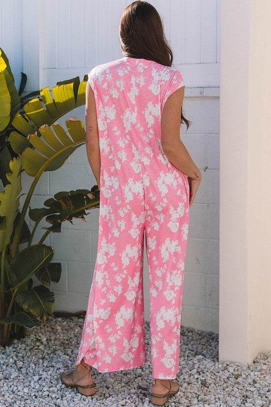 Floral Print Wide Leg Relaxed Sleeveless Jumpsuit - Shop Style & More | Fresh Looks, Everyday Deals & Free Shipping