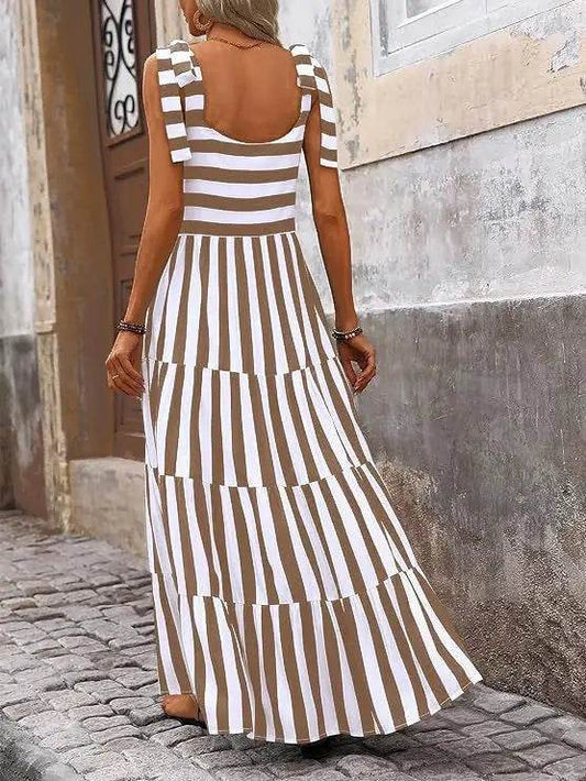 Striped and Floral Sleeveless Maxi Dress - Shop Style & More | Fresh Looks, Everyday Deals & Free Shipping